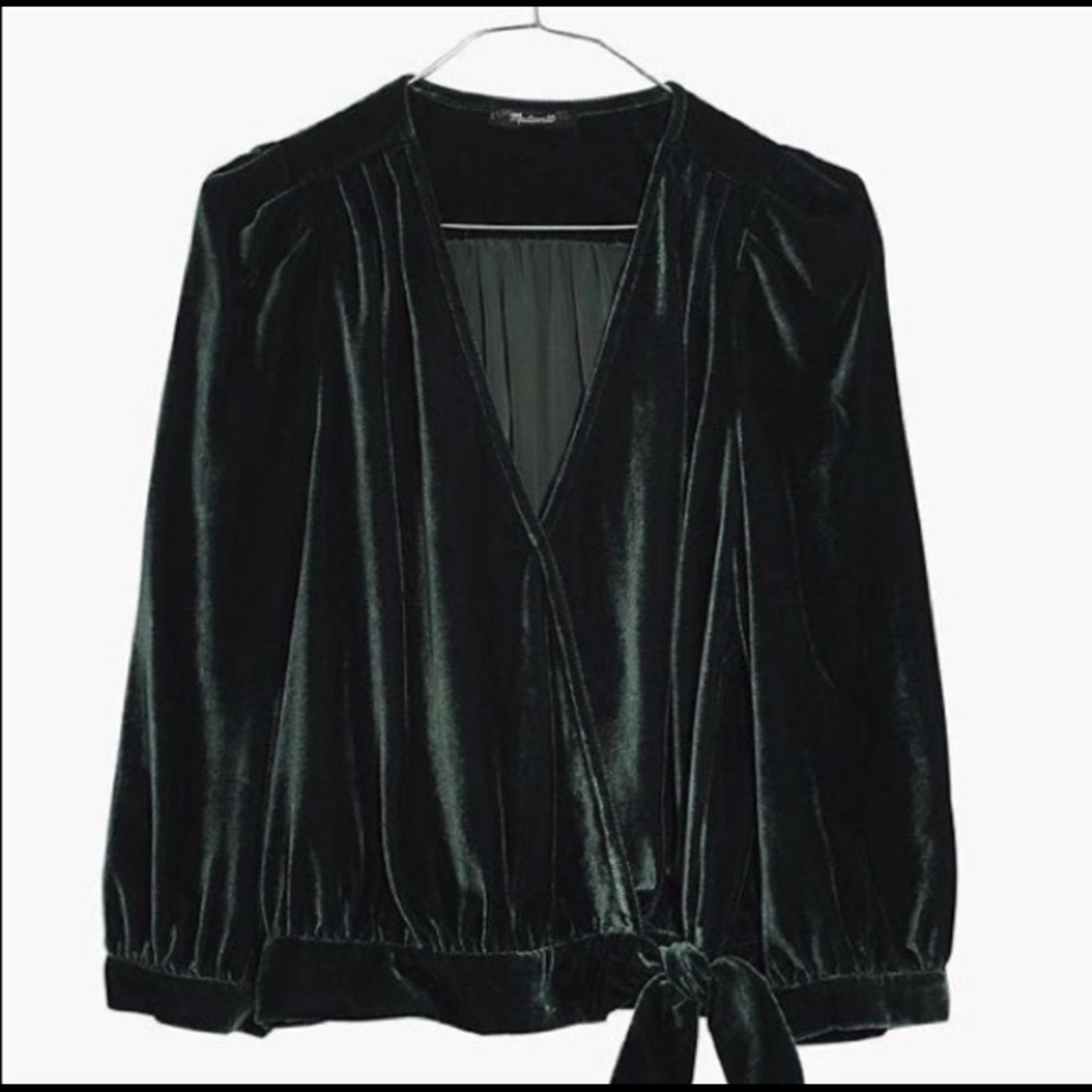 Madewell velvet wrap top